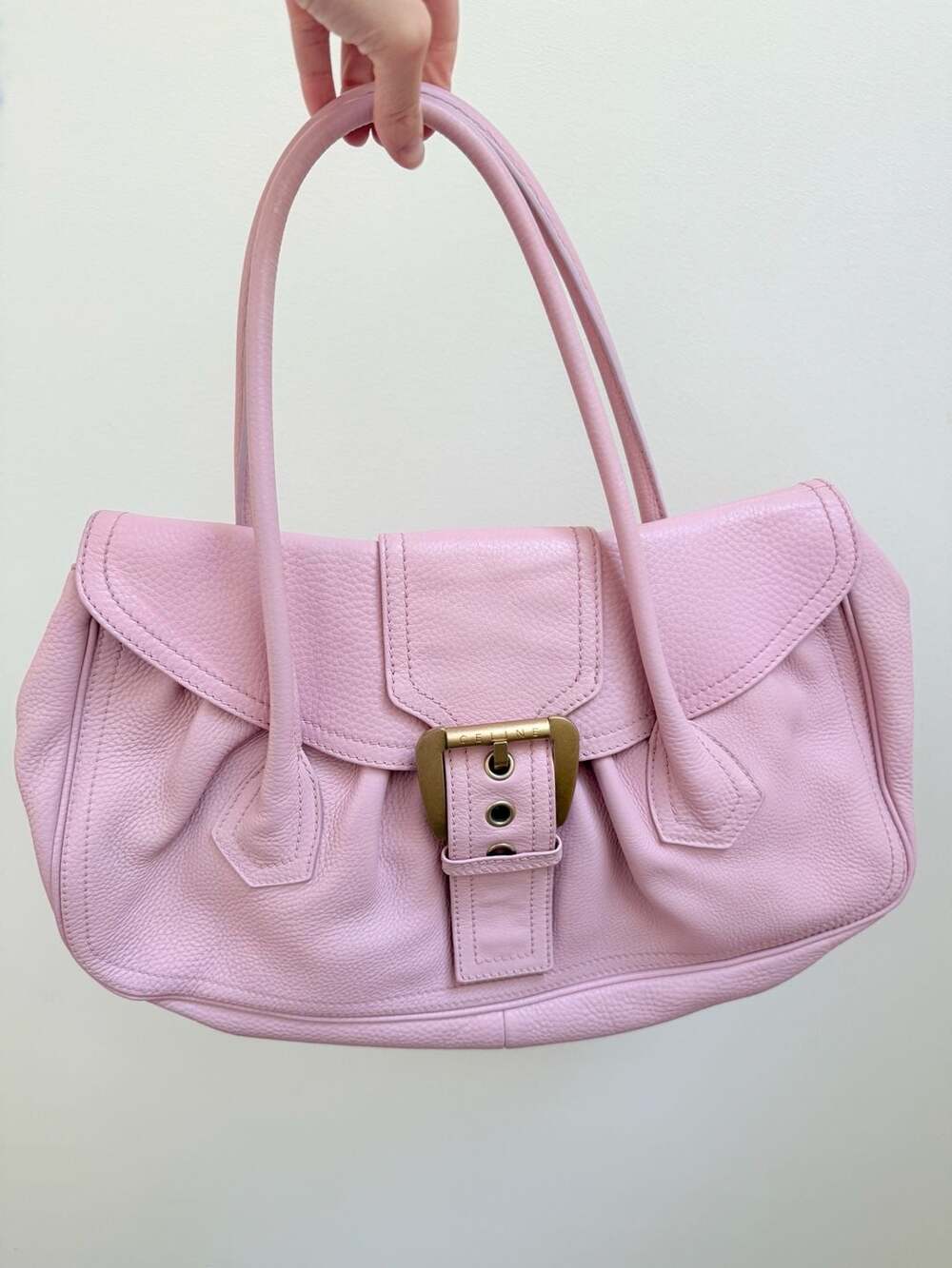 Leather handbag Celine Pink in Leather - 67858814, ,489*